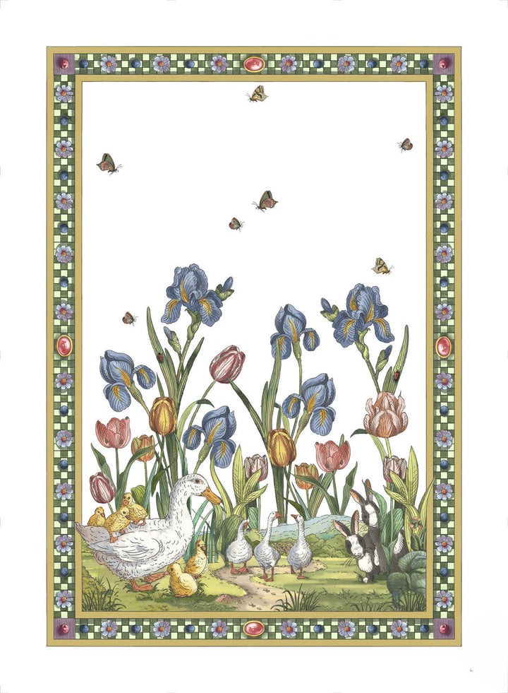 Asciugapiatti in lino Bunny Garden