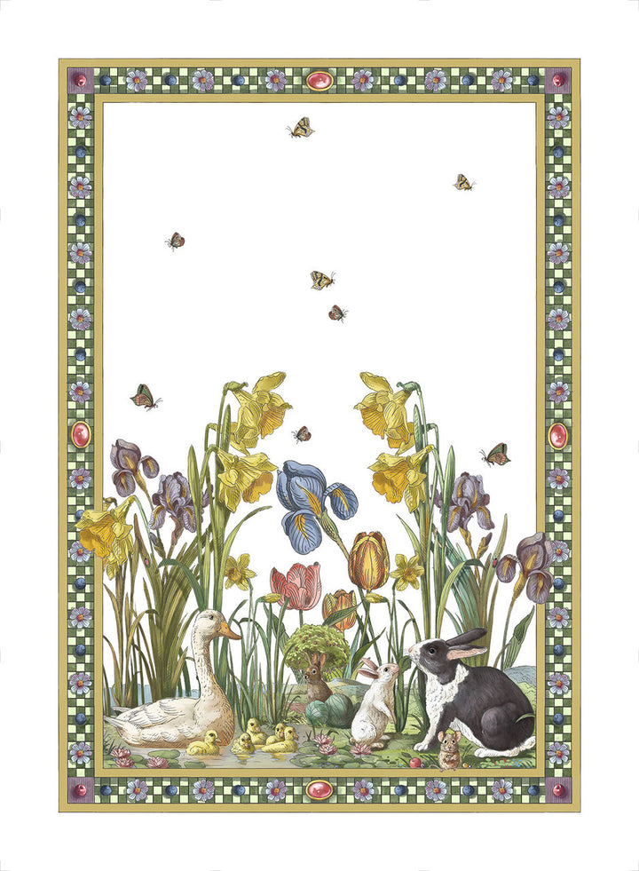 Asciugapiatti in lino Bunny Garden