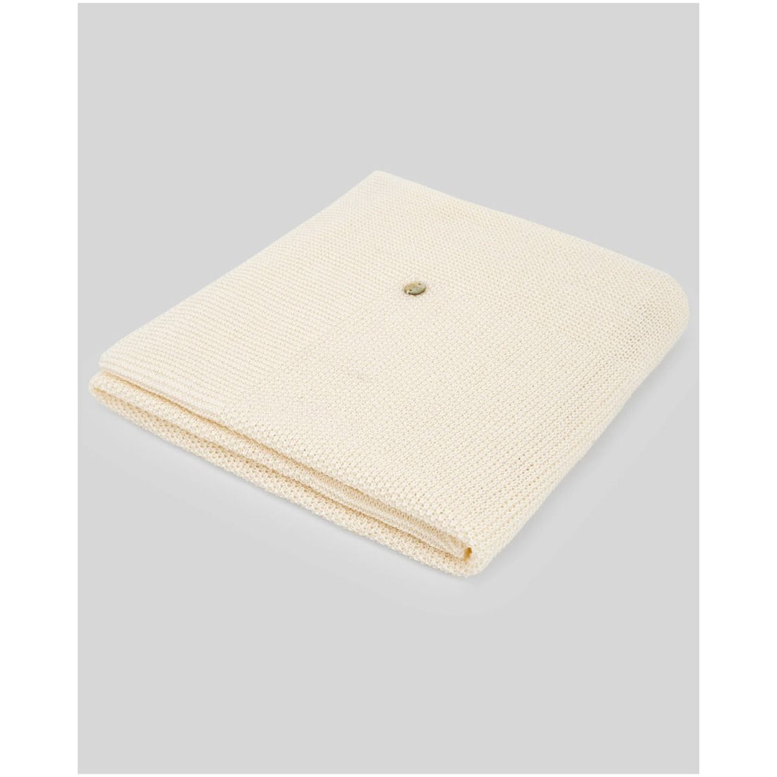 Copertina culla in cotone avorio maglia rasata