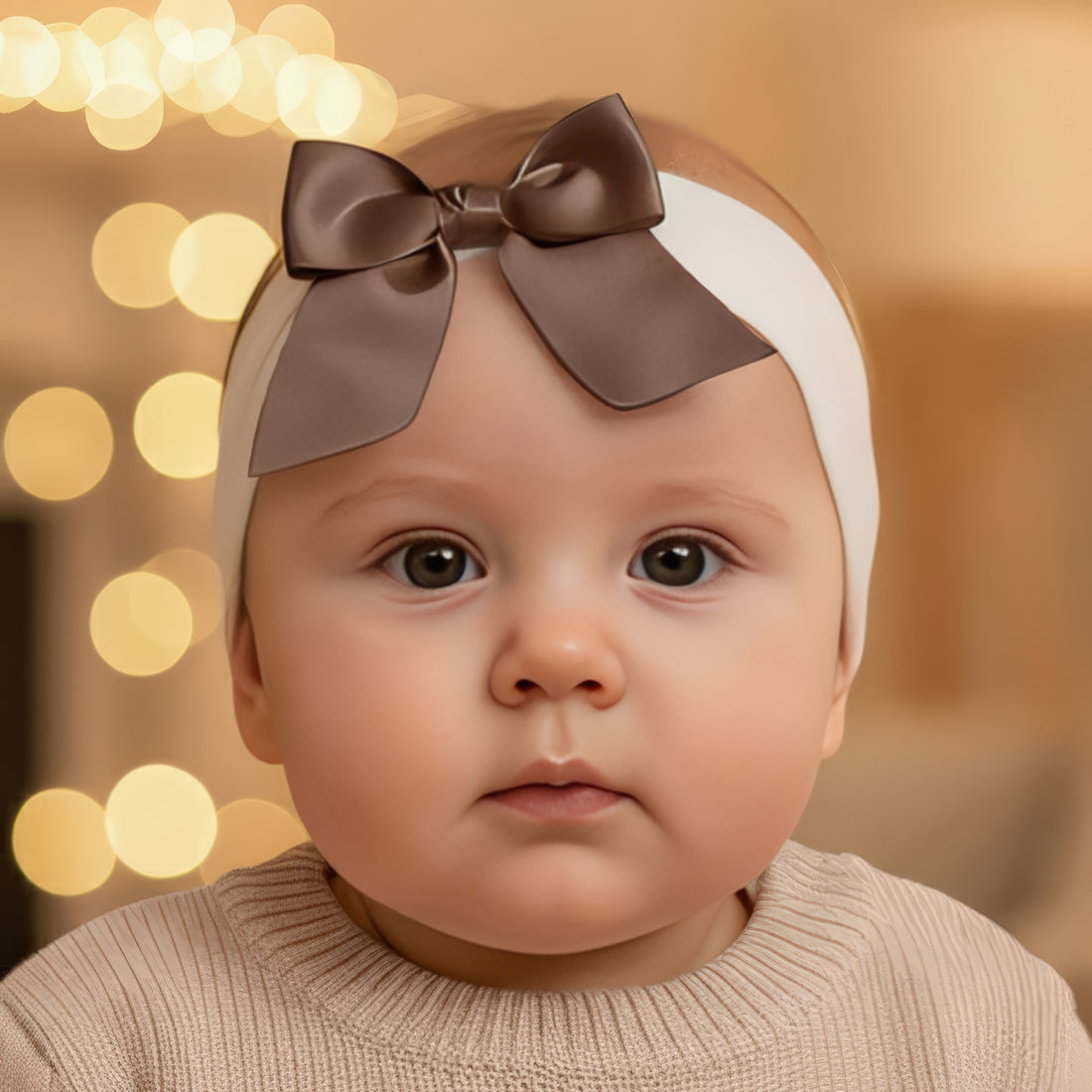 Fascetta in spugna con fiocco in raso