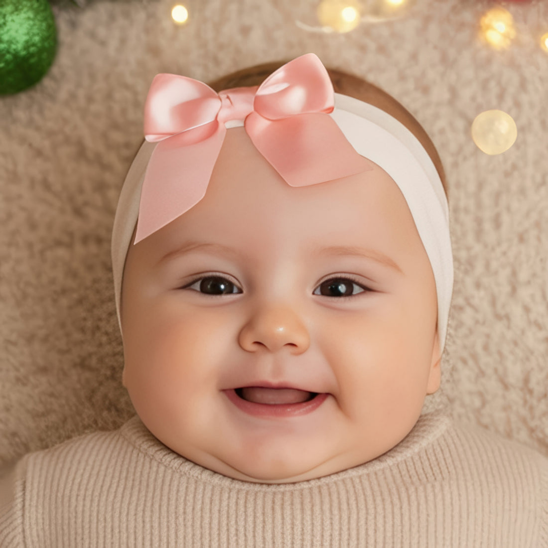 Fascetta in spugna con fiocco in raso