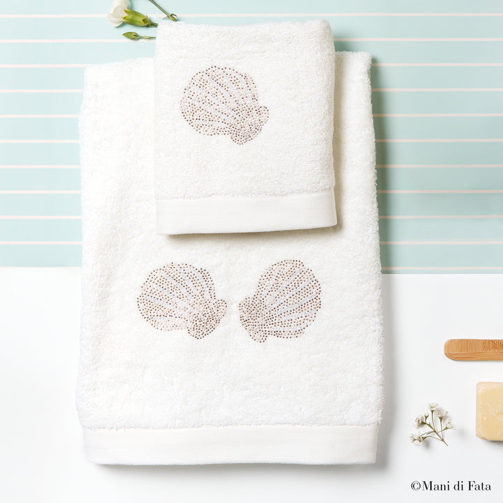 Coppia spugna Conchiglia con strass