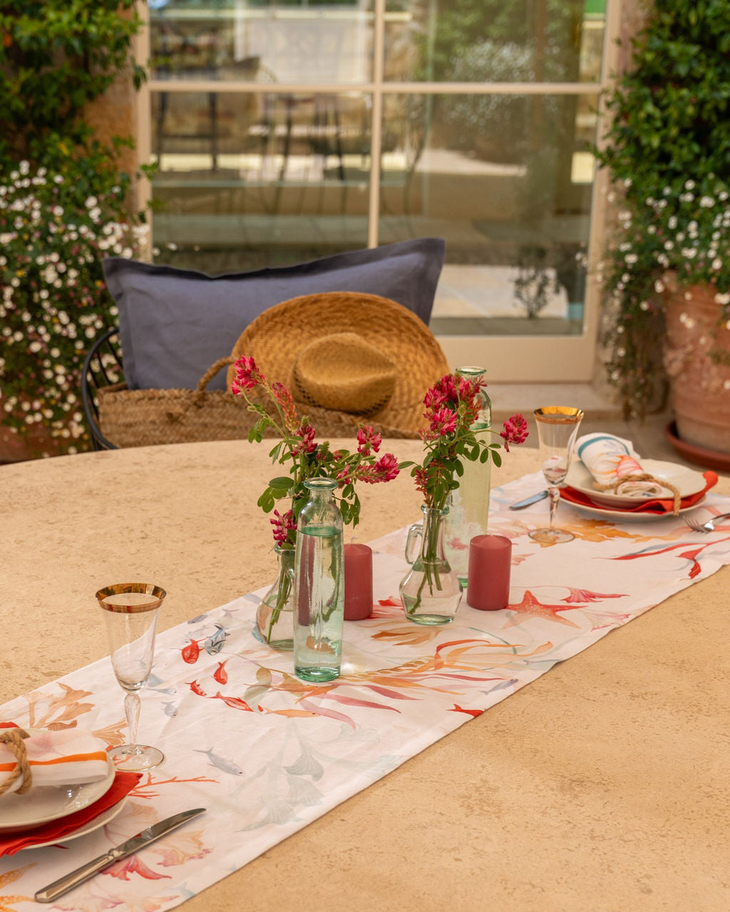 Runner da tavola in lino Ondiva
