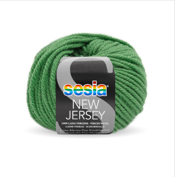 Gomitolo Sesia New Jersey da 50 gr. VX 0487 verde acido