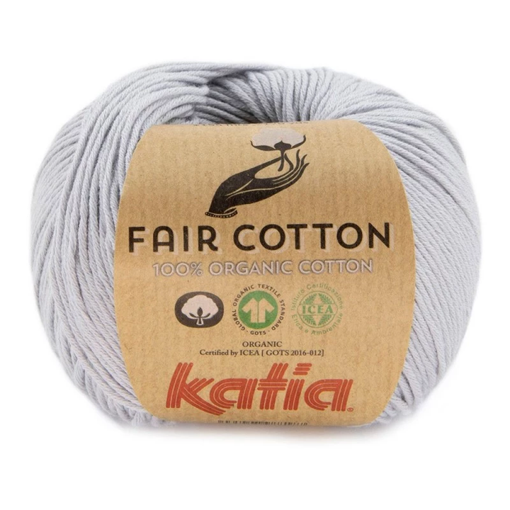 Gomitolo Fair Cotton da 50 gr VX 00050 Grigio chiaro perlato