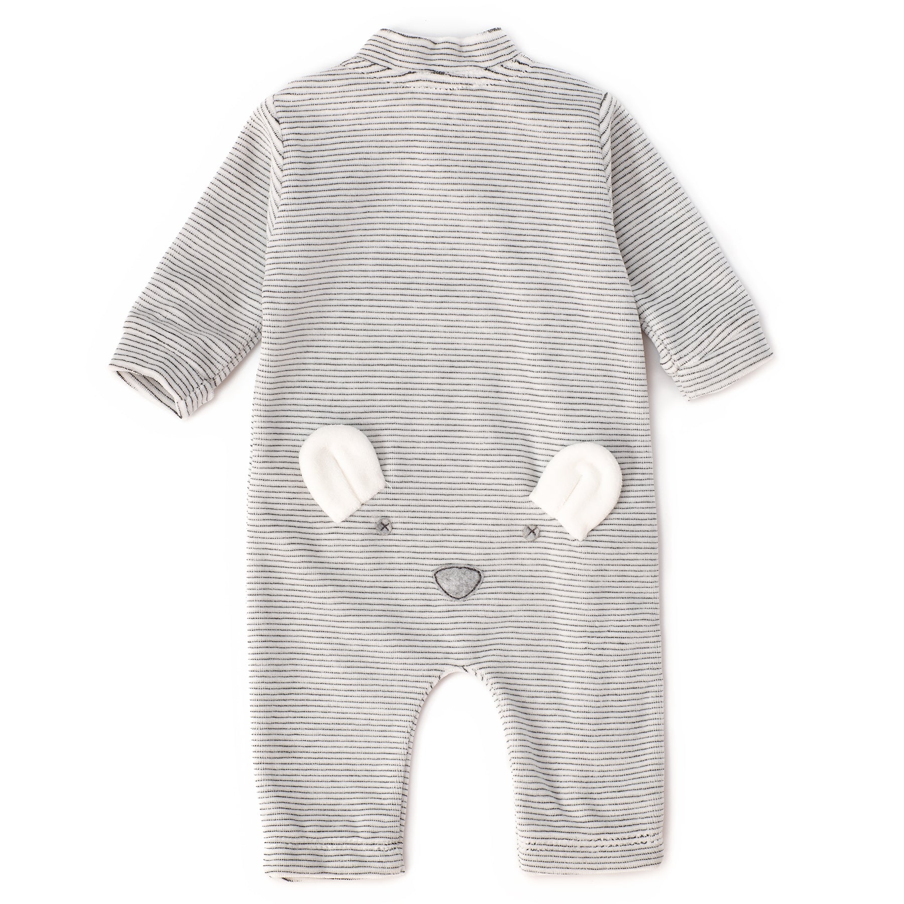 Tutina in ciniglia a righe coniglietto