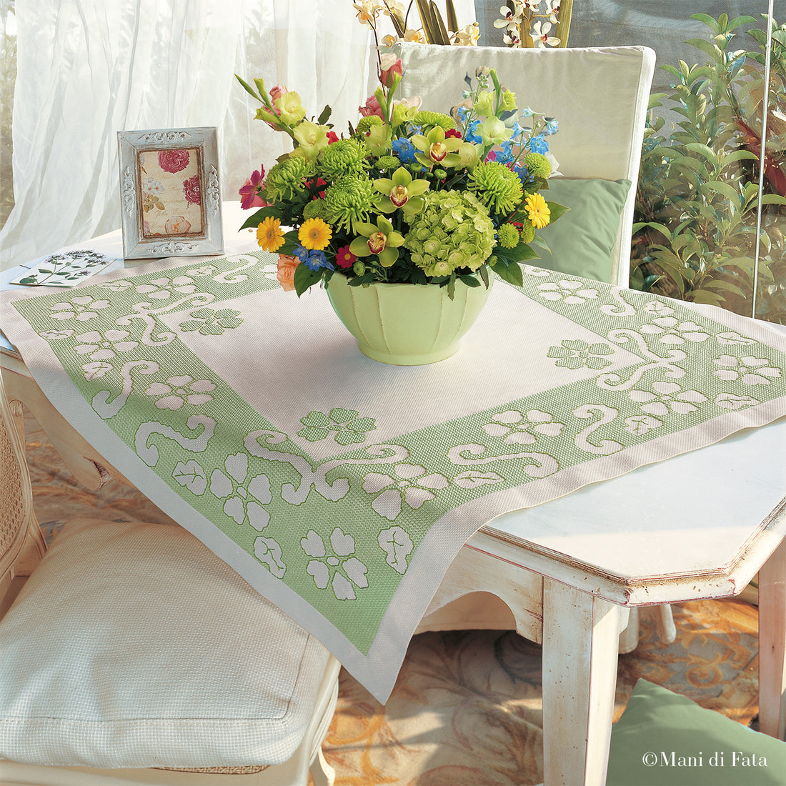 Kit tovaglietta quadrata punto Assisi 