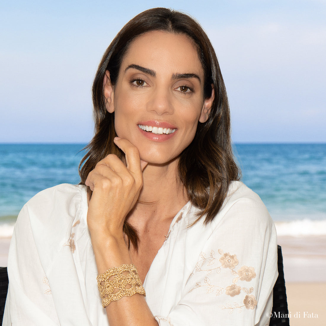 Kit gioiello bracciale oro a uncinetto