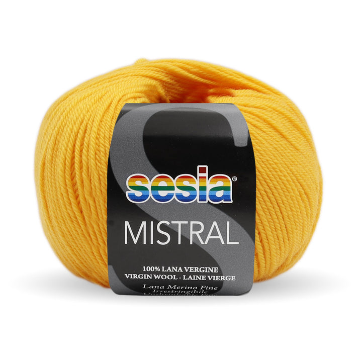 Gomitolo Sesia Mistral da 50 gr. VX 0254 giallo oro