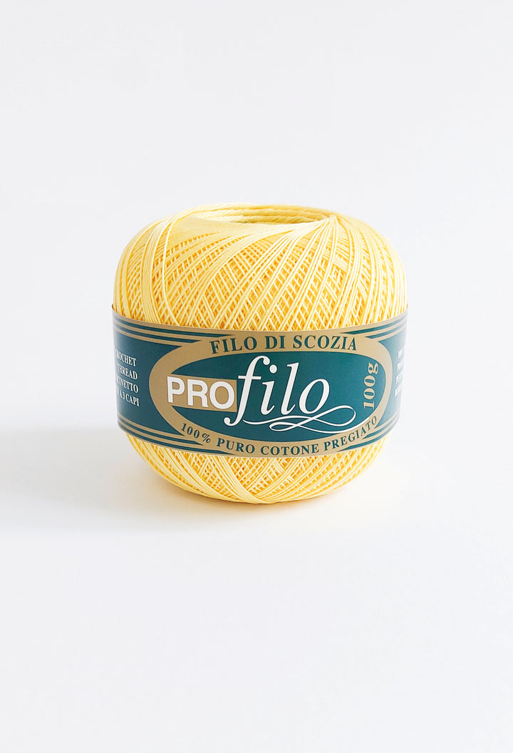 Filo di Scozia N.8 100 % Cotone Giallo Ch.100 Gr