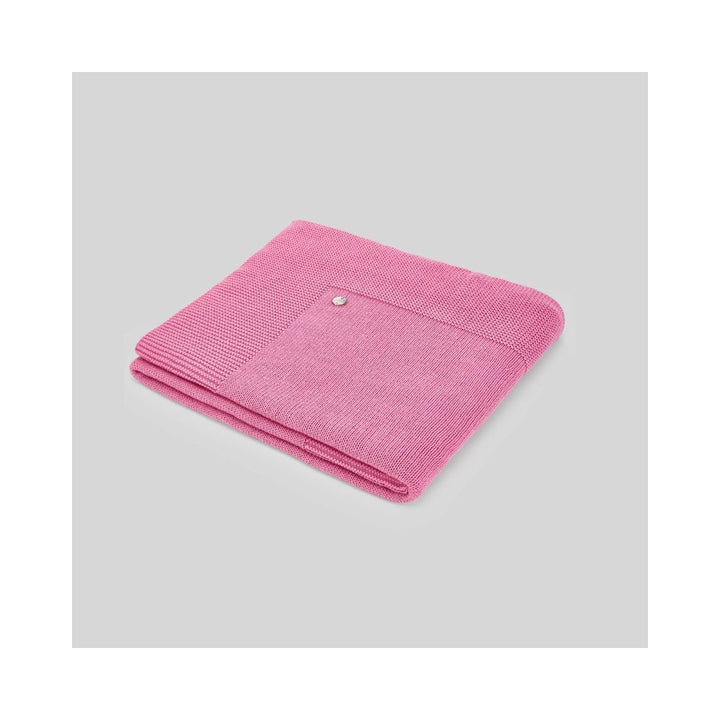 Copertina culla in cotone fuxia costine  