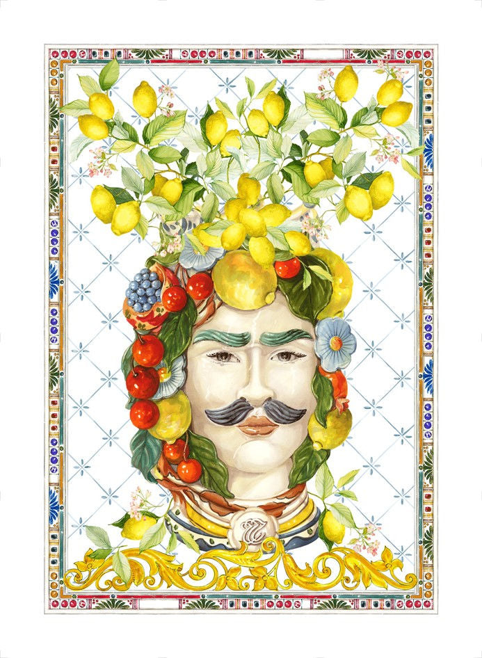 Asciugapiatti in misto lino Zagara