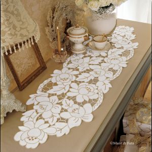 Kit intaglio per runner ovale in lino 'Rose'