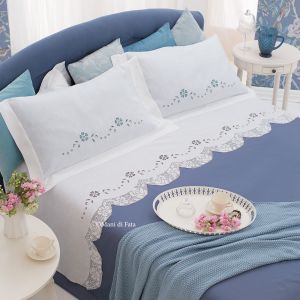 Kit intaglio e filet per set letto 'Fiori'