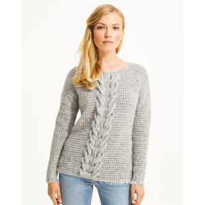 Pullover in maglia con treccia