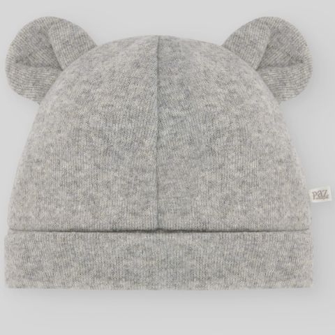 Cappellino  bimbo/a in caldo cotone colore grigio