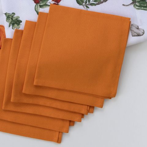 Set di 4 tovaglioli in cotone arancio